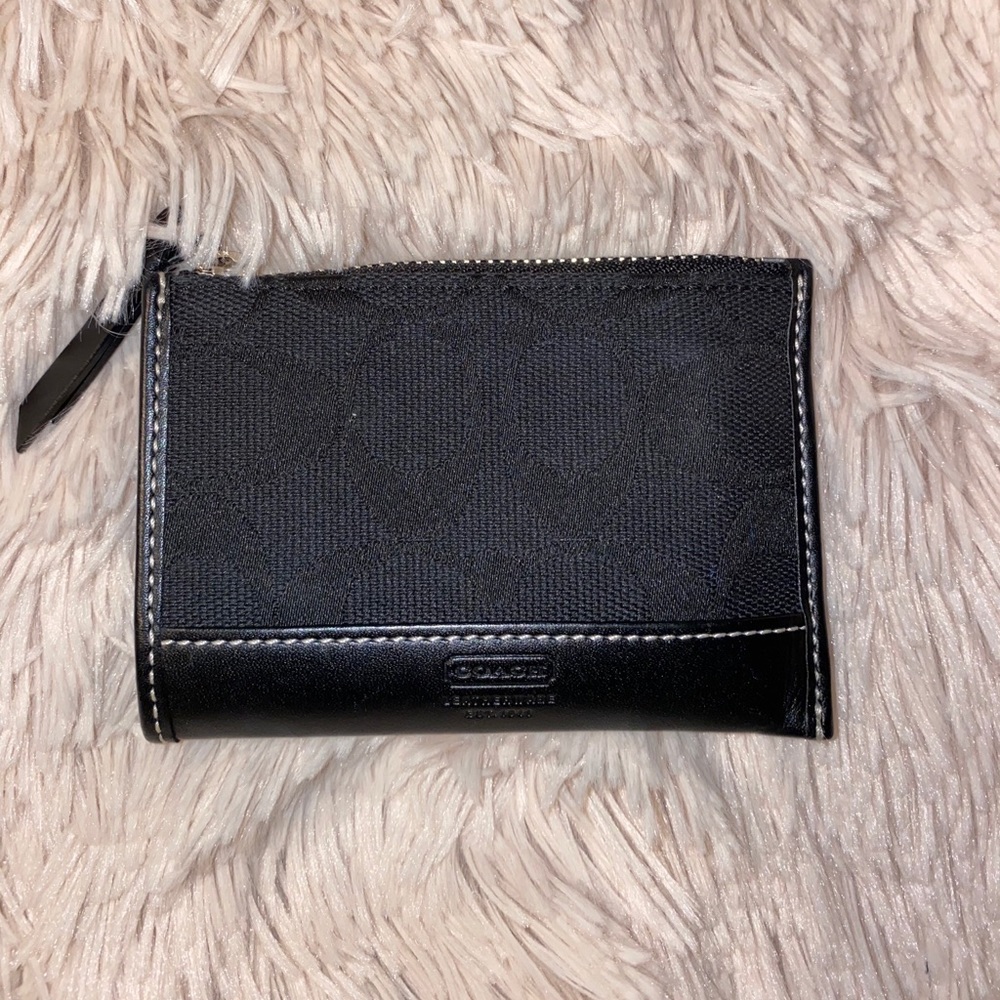 Coach Signature Card Case in Black